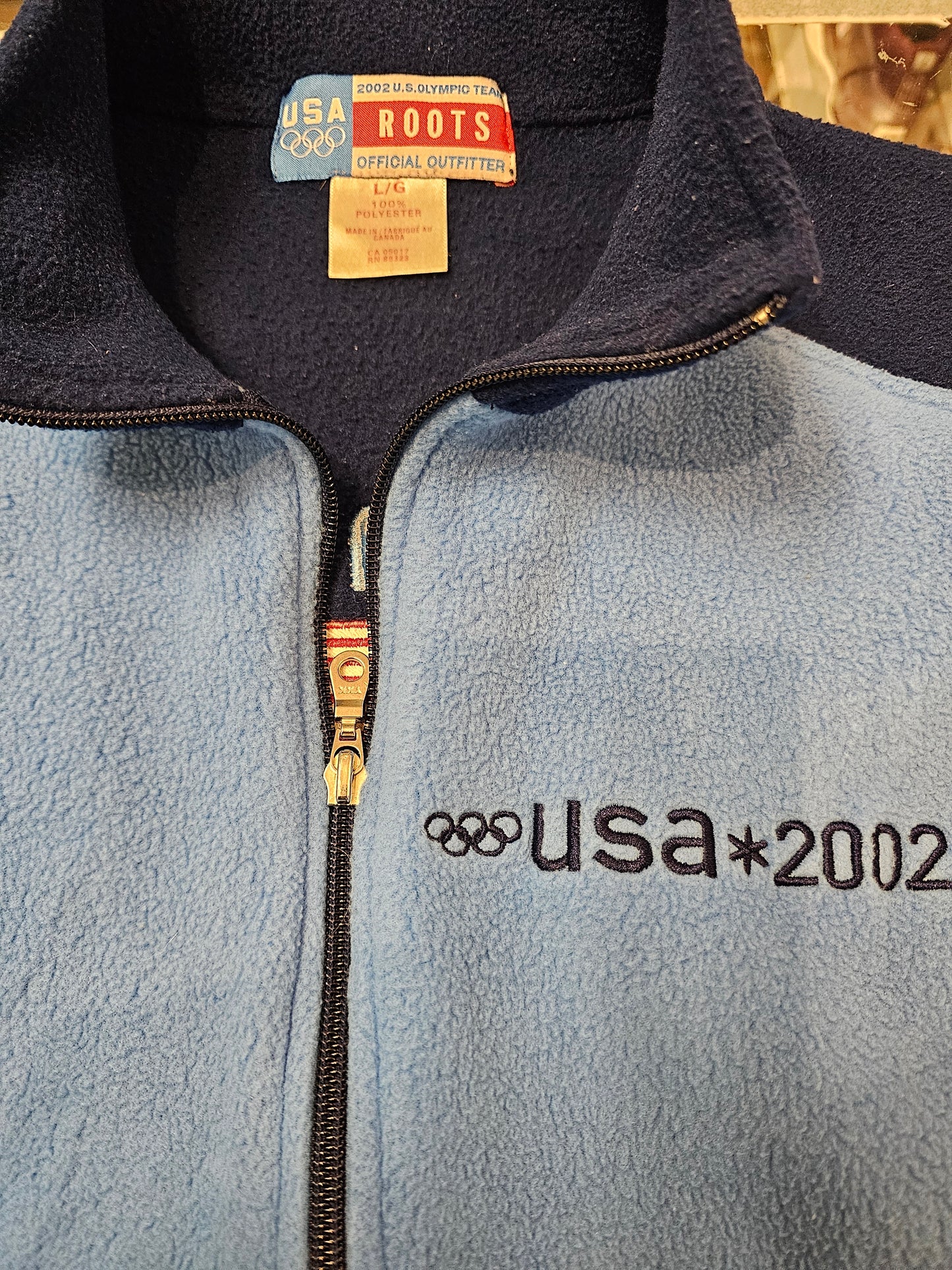 Roots 02' u.s olympic official outfitter fleece vest