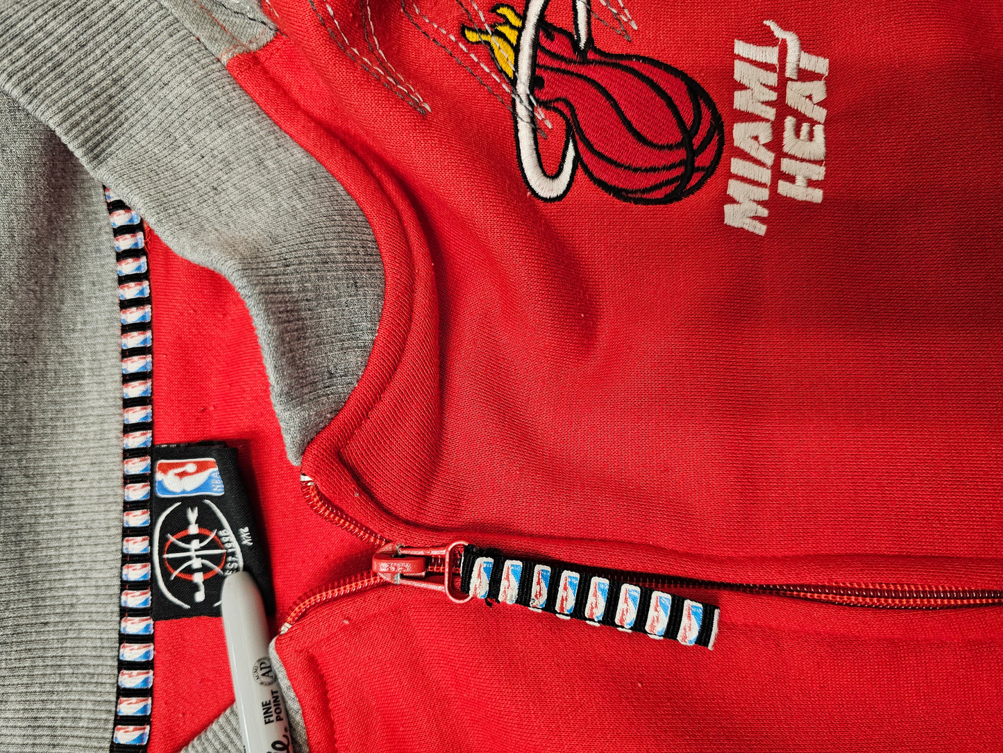 Unk NBA y2k all over patch zip up jacket