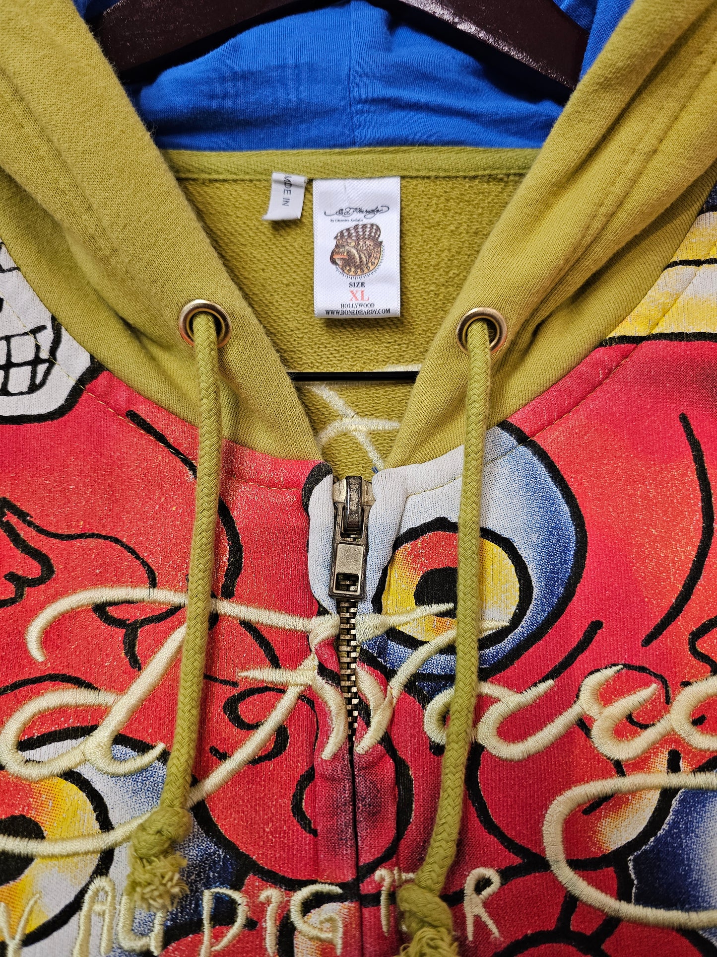 Christian audigier Ed Hardy Full zipper AOP hoodie