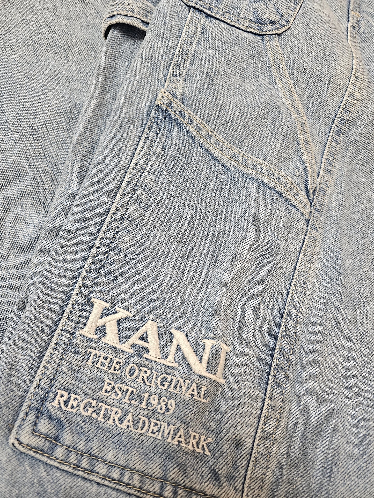 Karl kani washed blue y2k carpenter pants