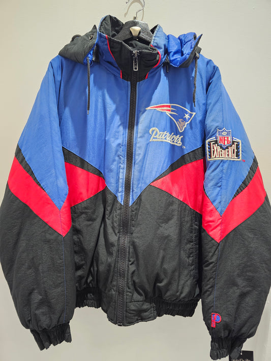 Vintage Pro player New England Patriots zip up puffer jacket