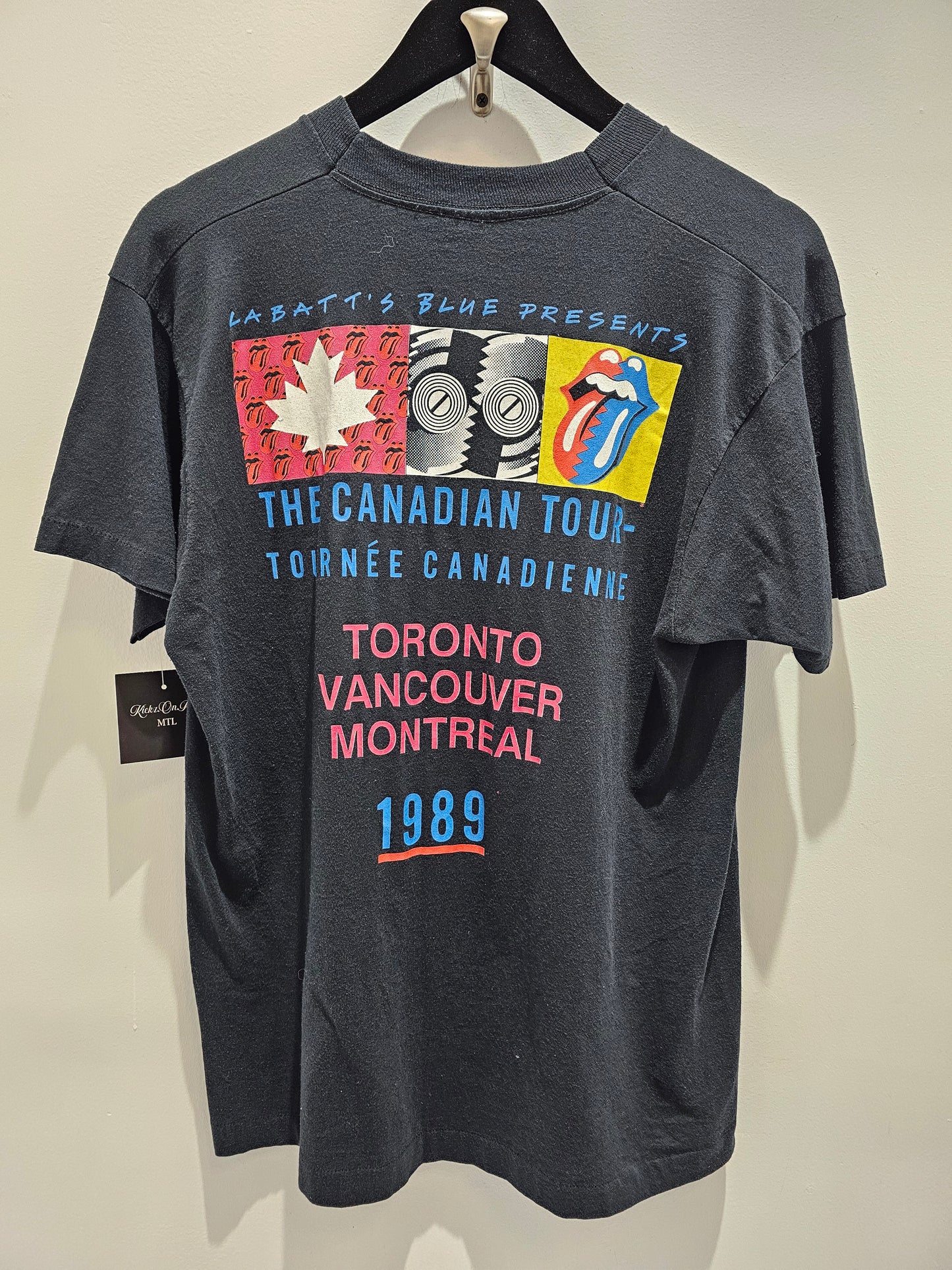 1989 Rolling Stones Labatts Blue The Canadian TournTshirt