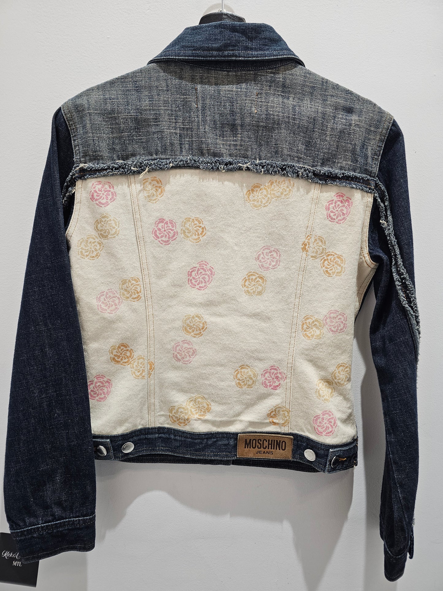 Moschino womens flower print denim jacket