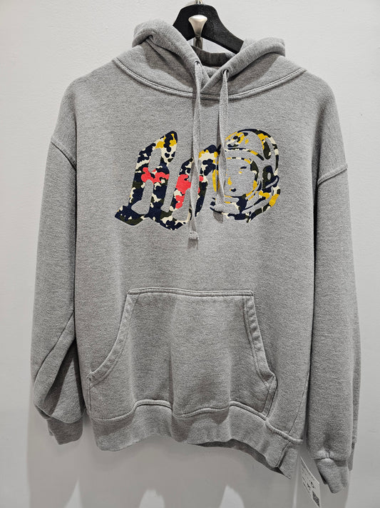 Billionaire boys club camo print grey pullover hoodie