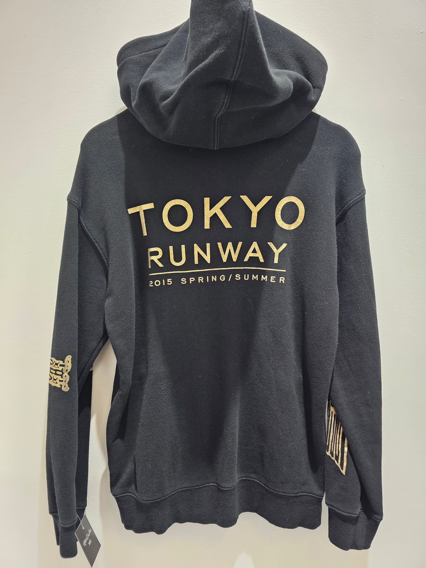 Boy london tokyo runway 2015 black/gold pullover hoodie