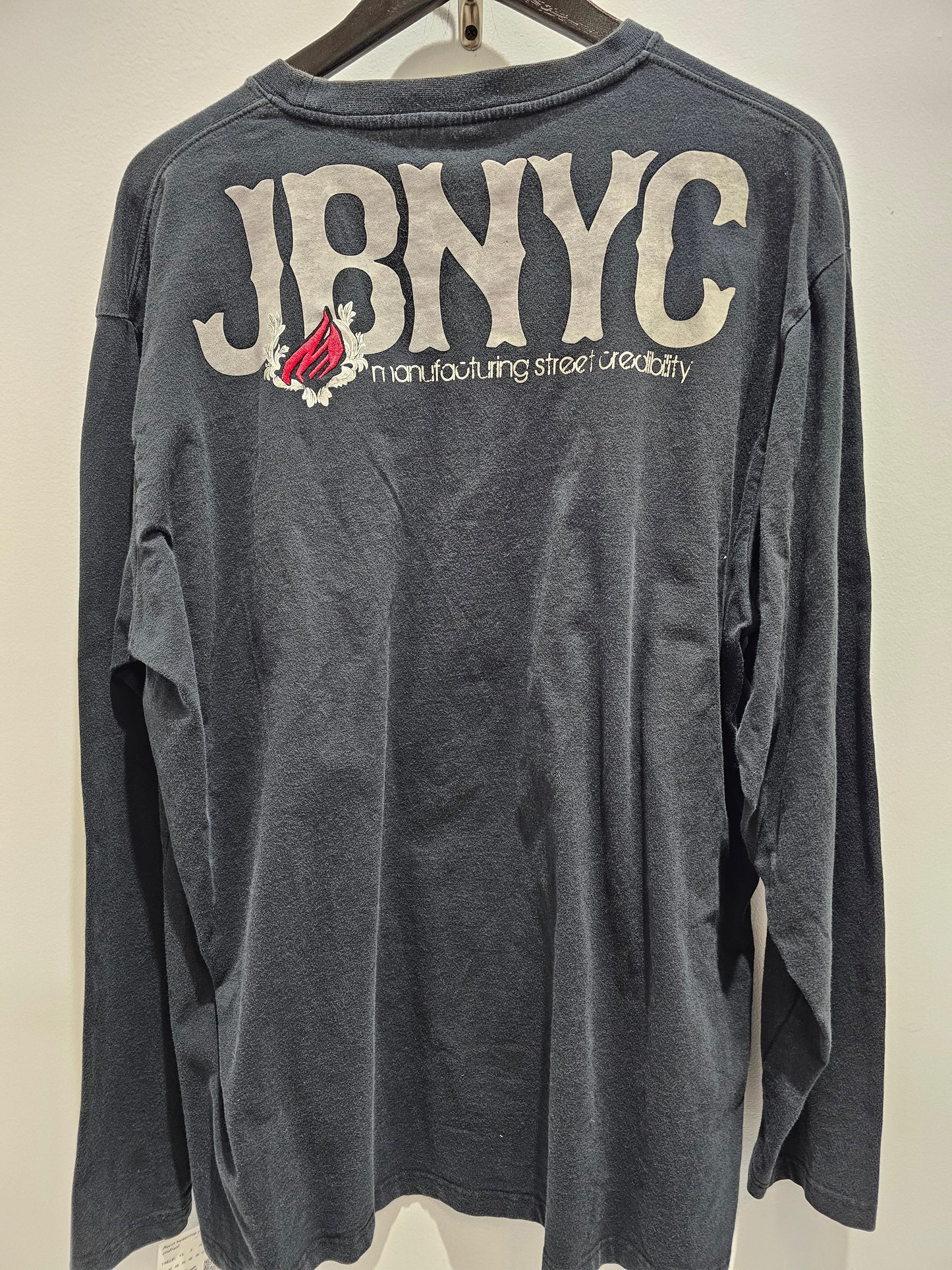 Johnny blaze nyc big print washed black long sleeve