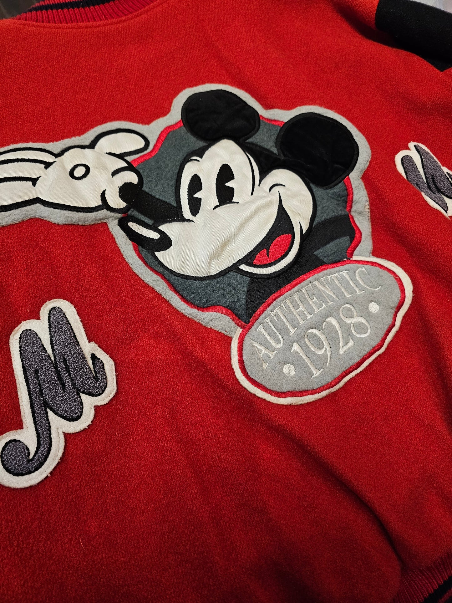 Vintage 90s Wool Mickey Mouse bomber jacket