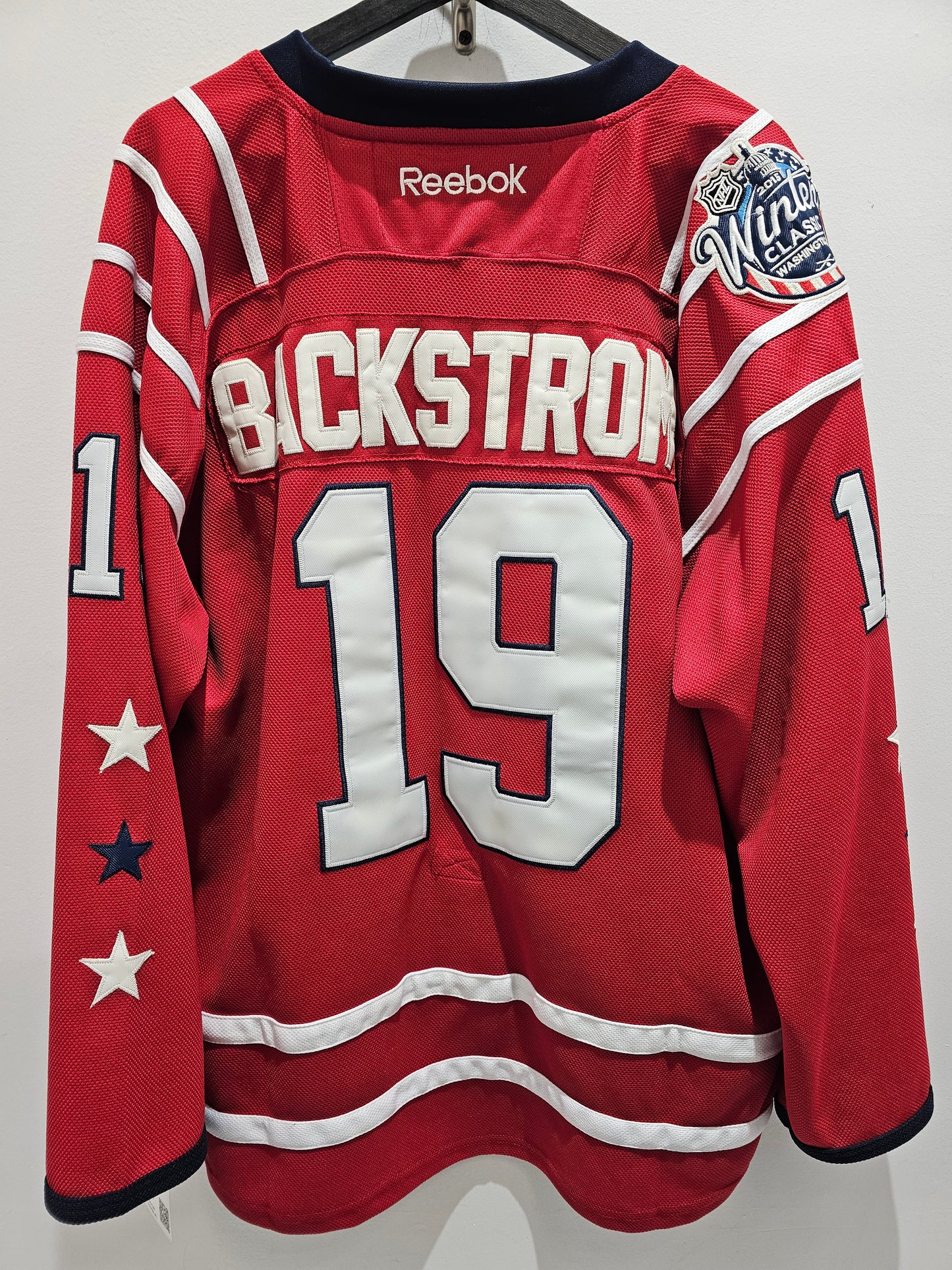 Reebok Ccm Nicklas Backstrom Washington capitals #19 winter classic 2015 hockey jersey 🏒