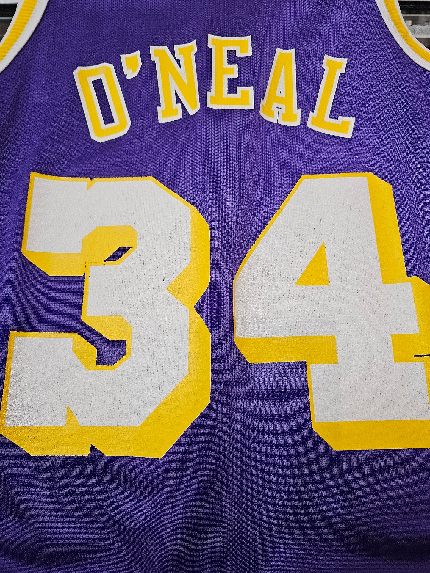 Vintage Champion LA Lakers #34 Shaq O'Neal Basketball Jersey 🏀