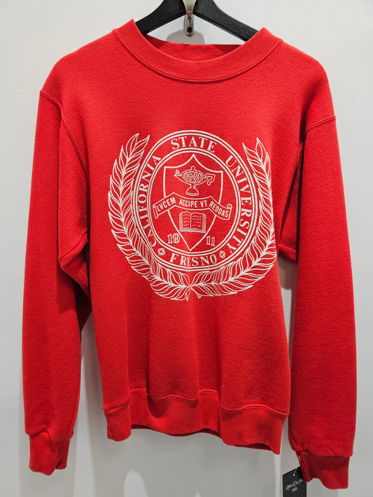 Vintage CSU Fresno red crewneck