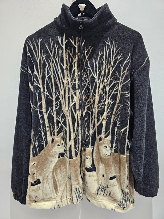 Nordic wear zip up Wolves fleece sweater