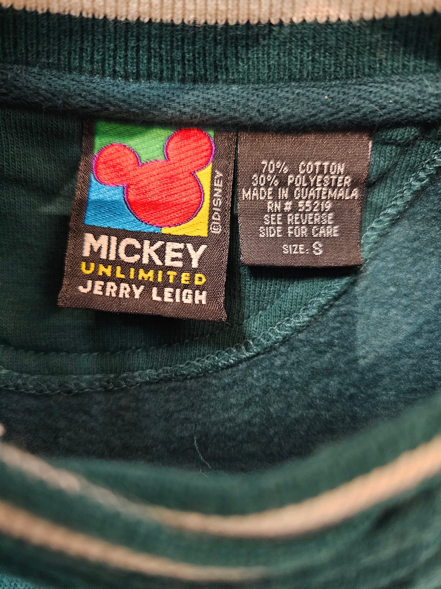 Vintage 90s Mickey sport Castleton green crewneck