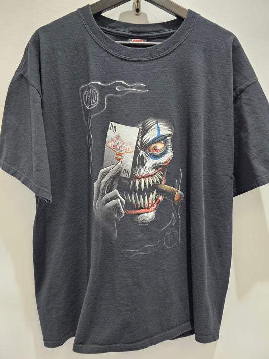 Harley davidson las vegas joker black tshirt