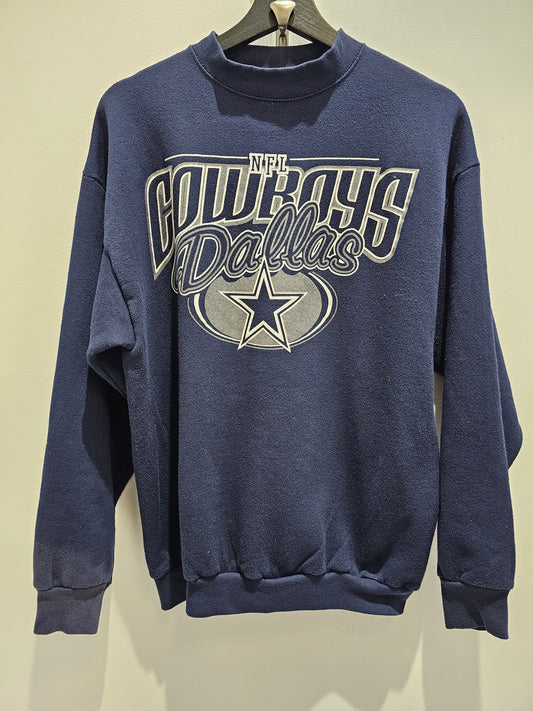 Vintage Logo 7 NFL Dallas Cowboys navy crewneck