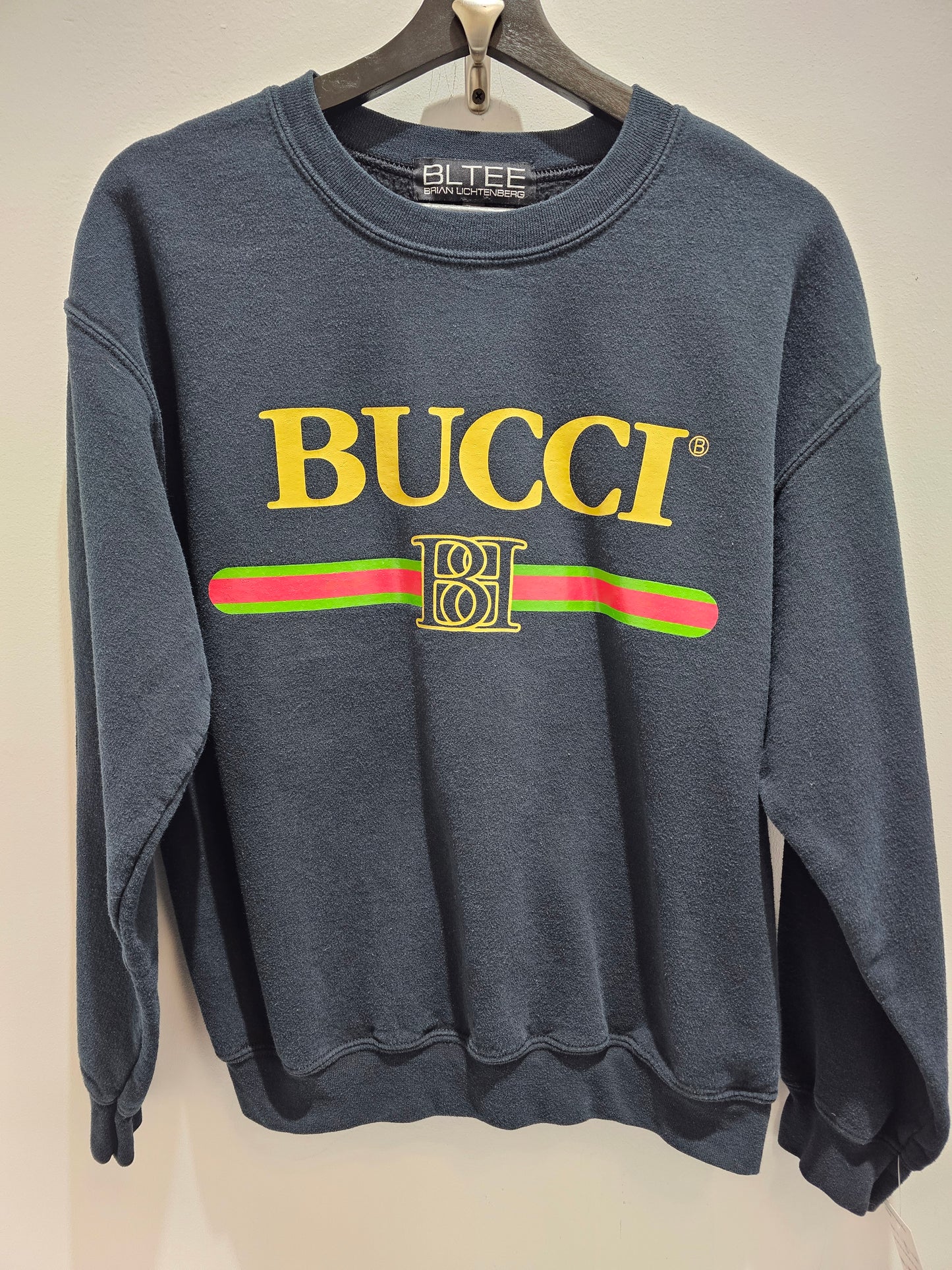 Bltee Brian lightener Bucci washed black crewneck