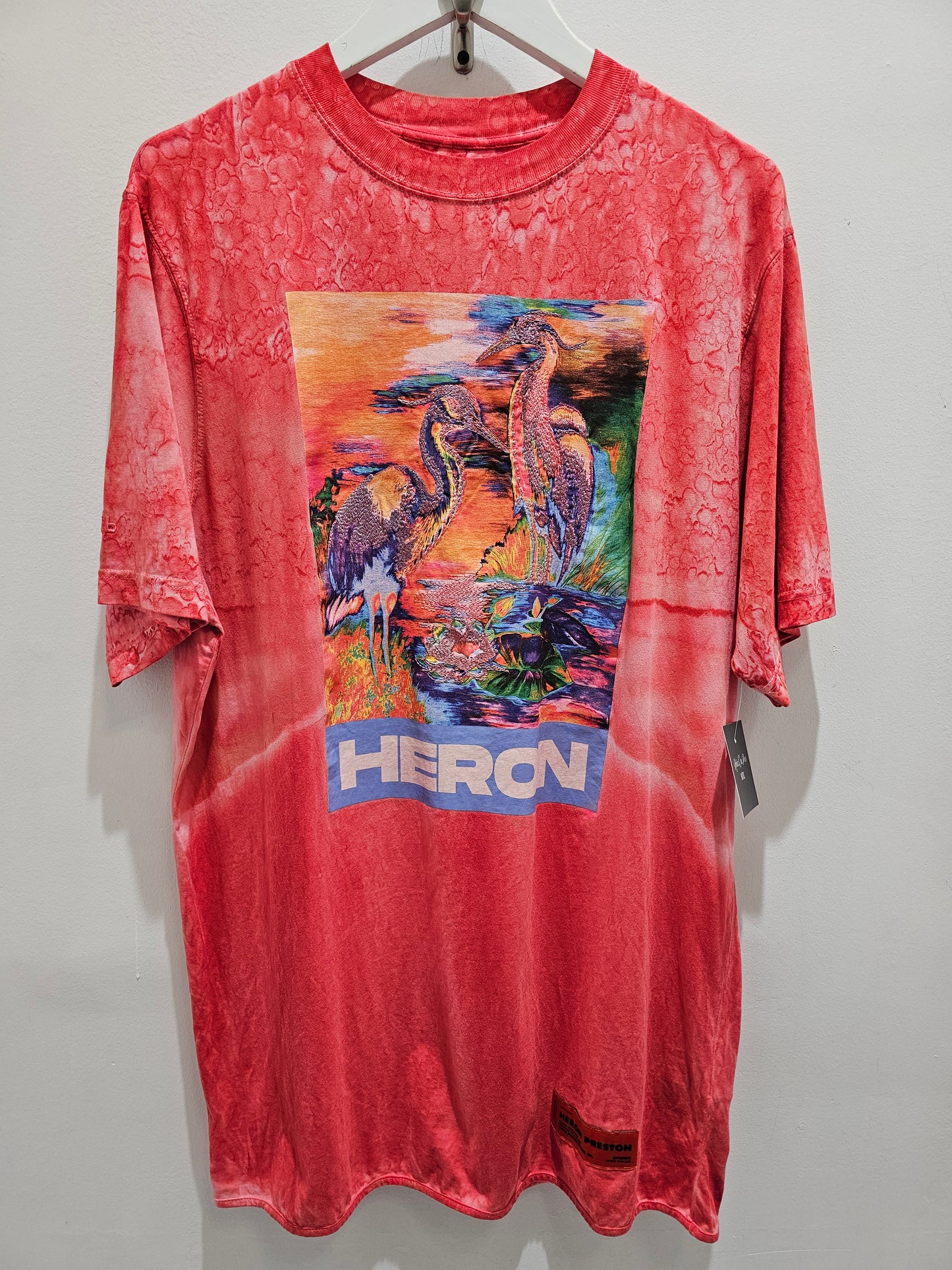 SS20 Heron Preston Birds Fuschia Pink Tshirt