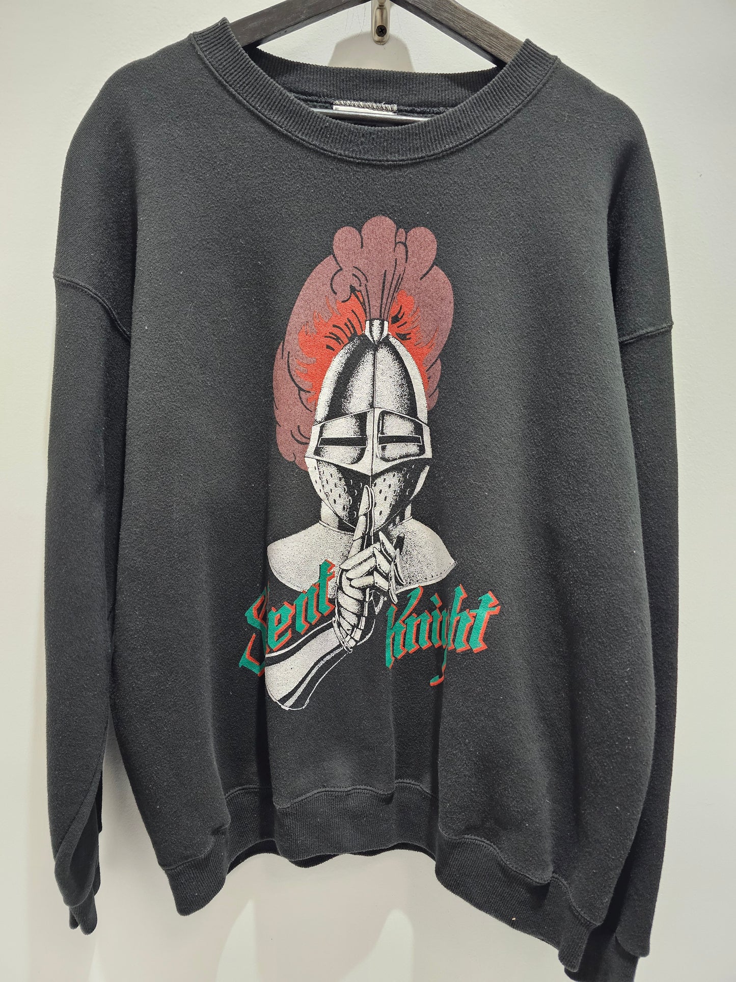 Vintage Heavyweight Lee Silent KnightBlack Crewneck