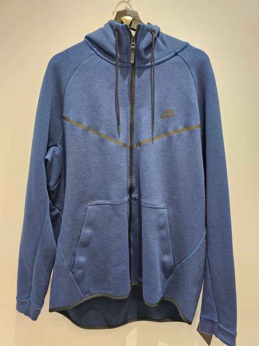 Nike tech dark blue zip up pullover hoodie