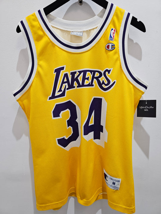 Vintage Champion LA Lakers #34Shaq O'Neal basketball jersey 🏀