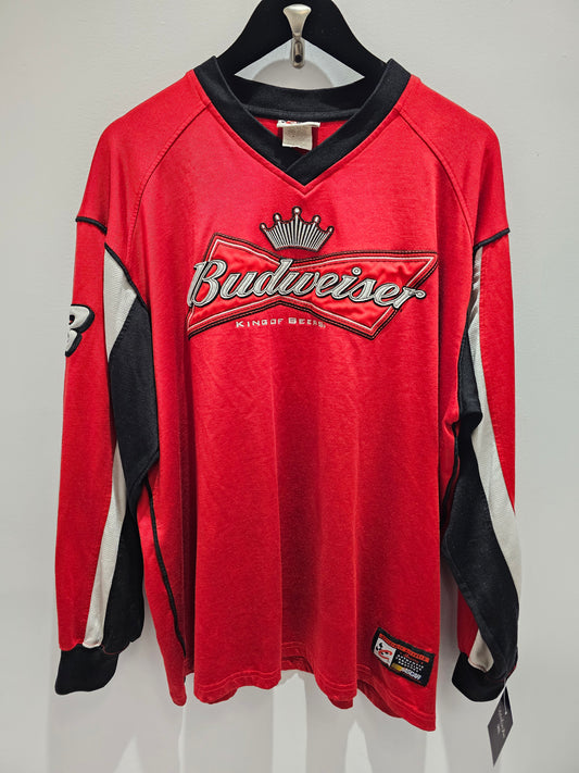 Chase authentic dale jr #8 Budweiser king of beers 06' longsleeve jersey