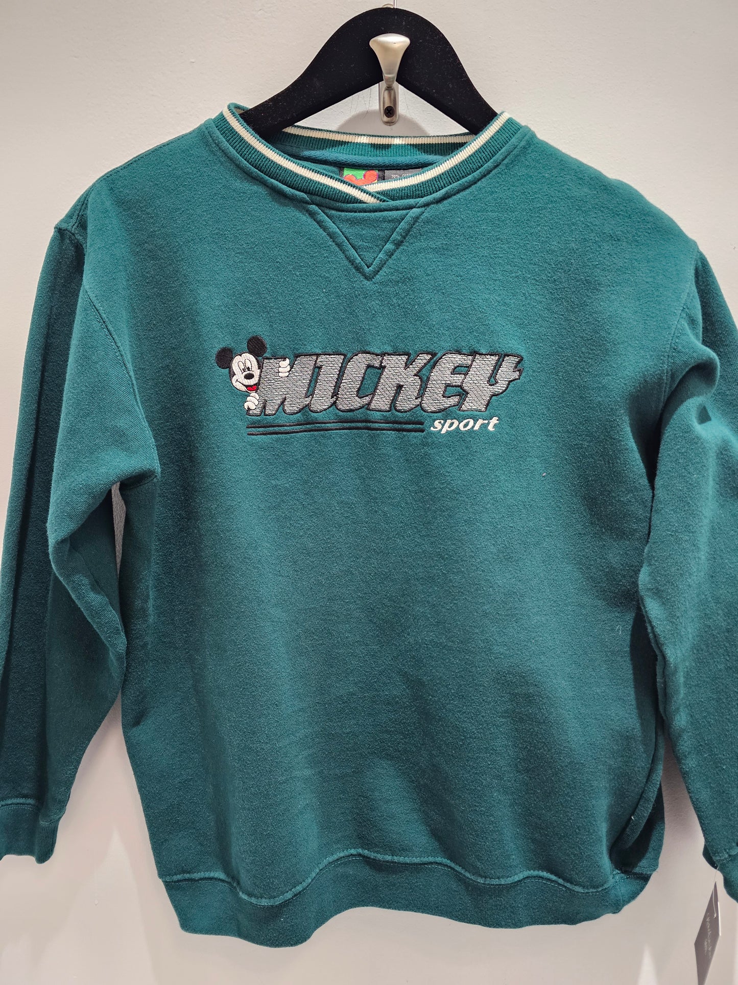 Vintage 90s Mickey sport Castleton green crewneck