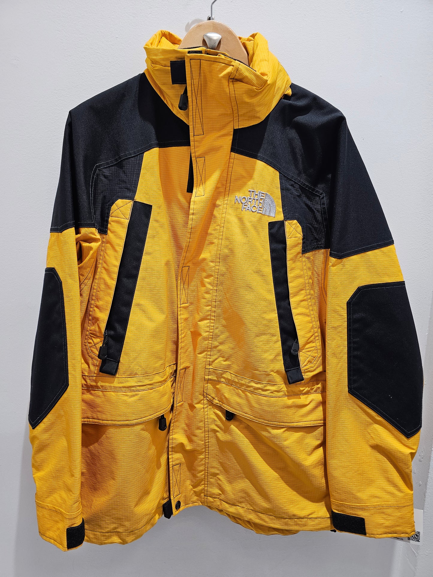 TNF Gore tex black yellow zip up windbreaker jacket