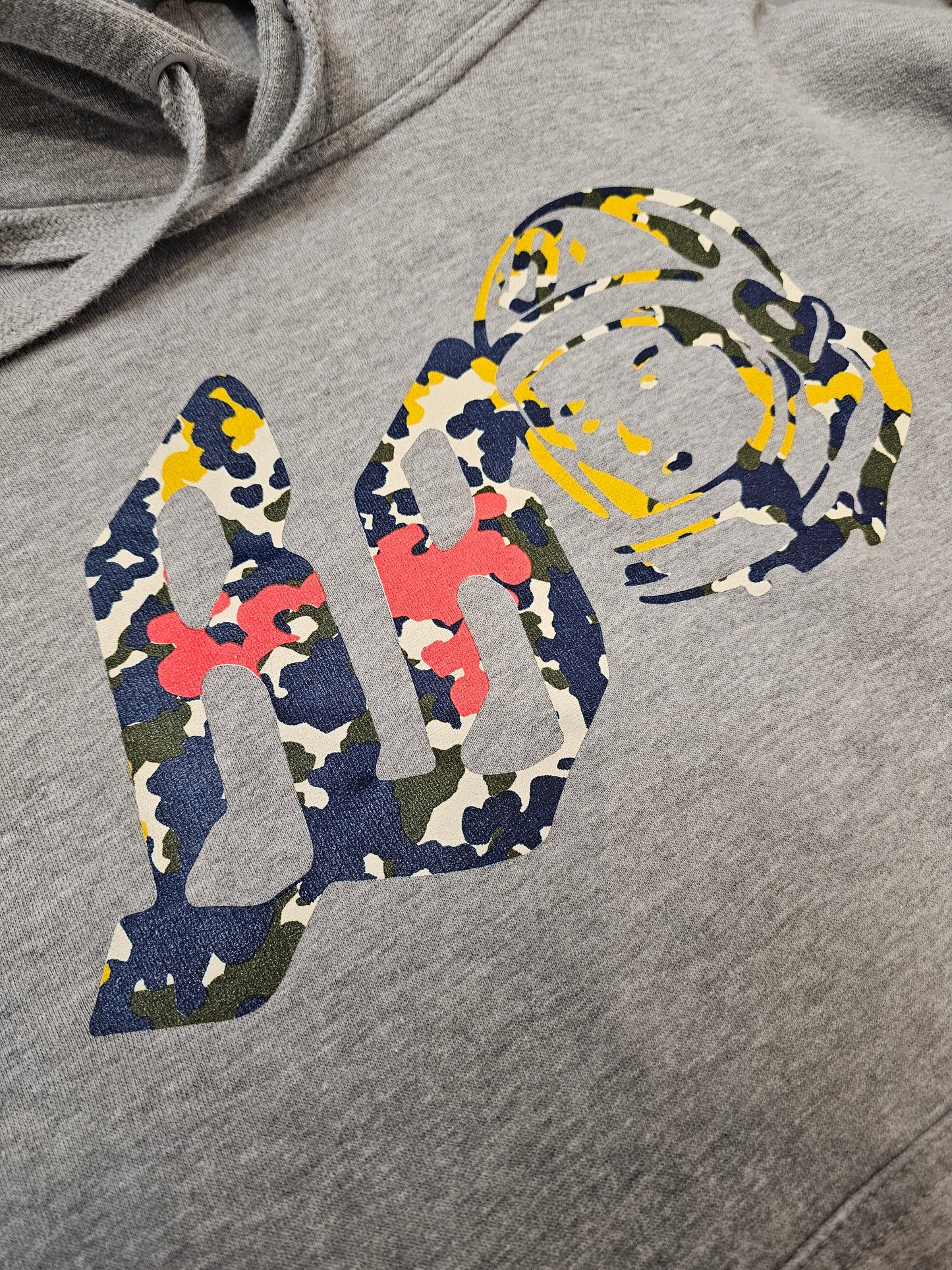 Billionaire boys club camo print grey pullover hoodie