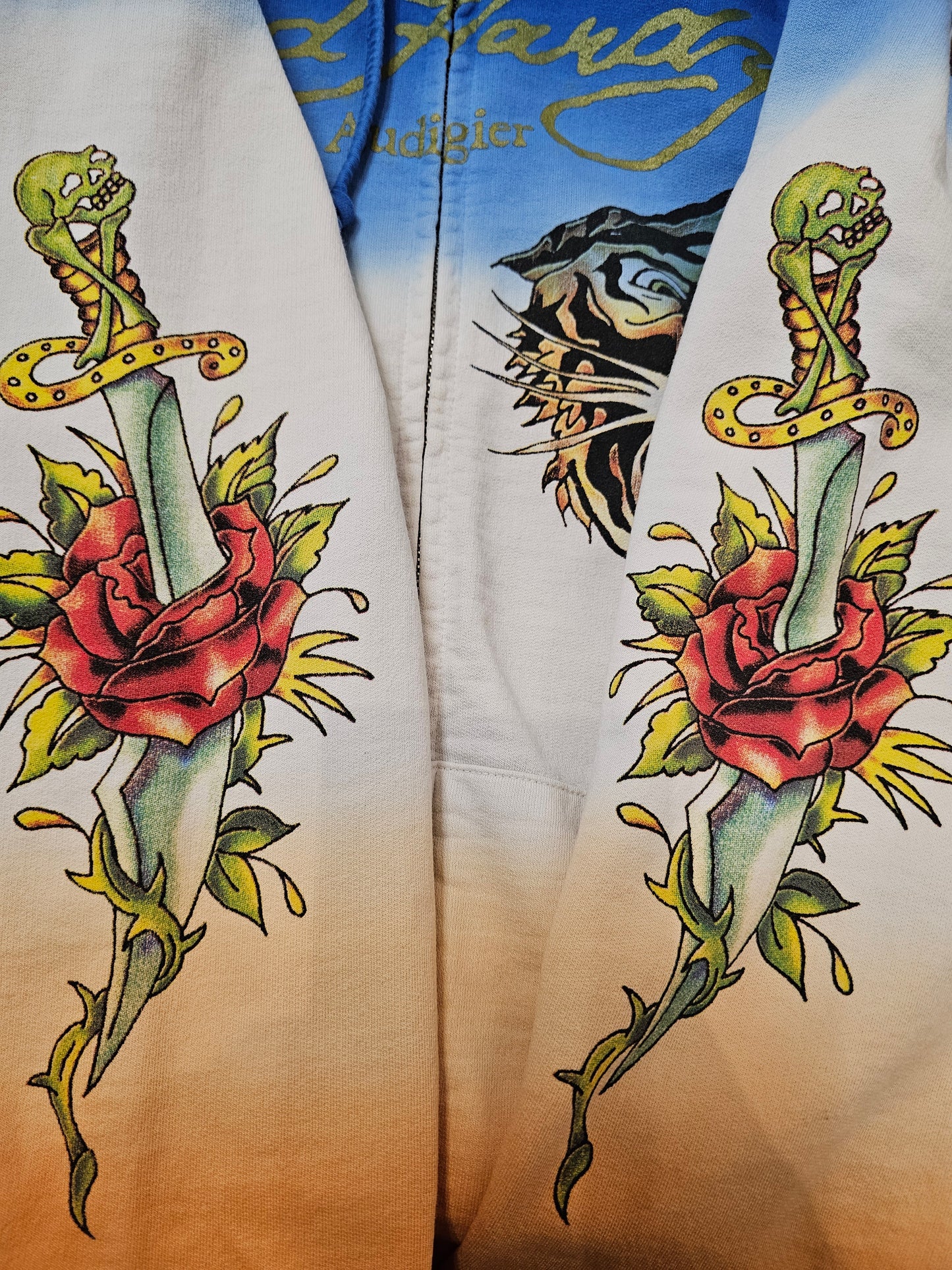 Edhardy Christian Audigier tattoo fullzipper pullover hoodie