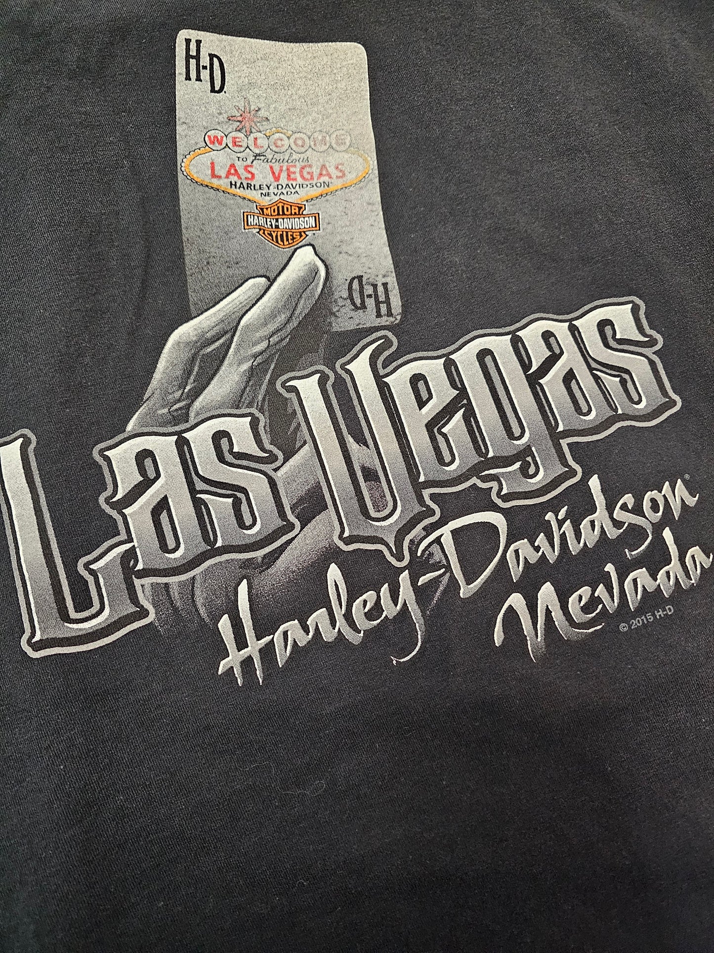 Harley davidson las vegas joker black tshirt