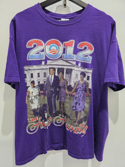 Obama The First Family 2012 purple tshirt