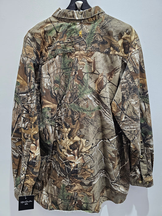 Browning Real tree hunting camo buttons up long sleeve