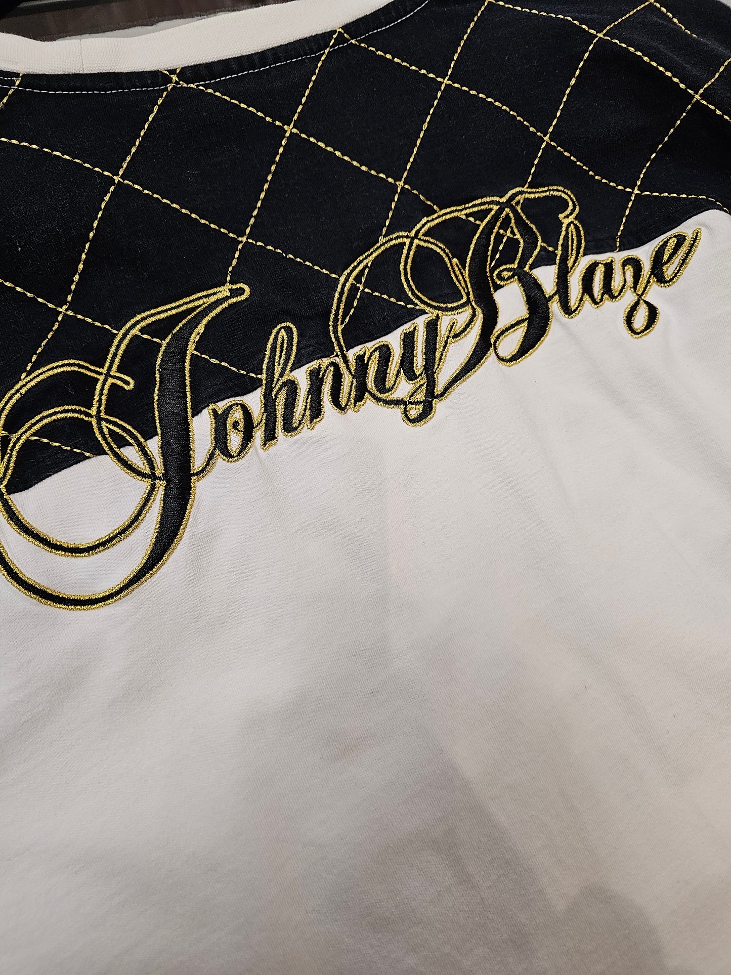 Johnny blaze nyc y2k black gold long sleeve