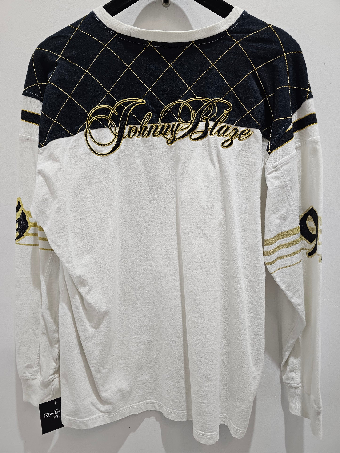 Johnny blaze nyc y2k black gold long sleeve