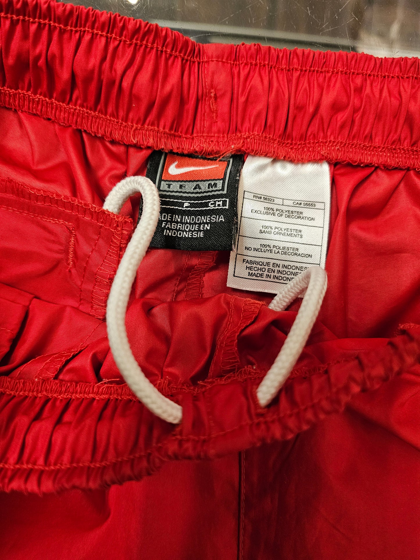 Nike y2k swoosh red track pants