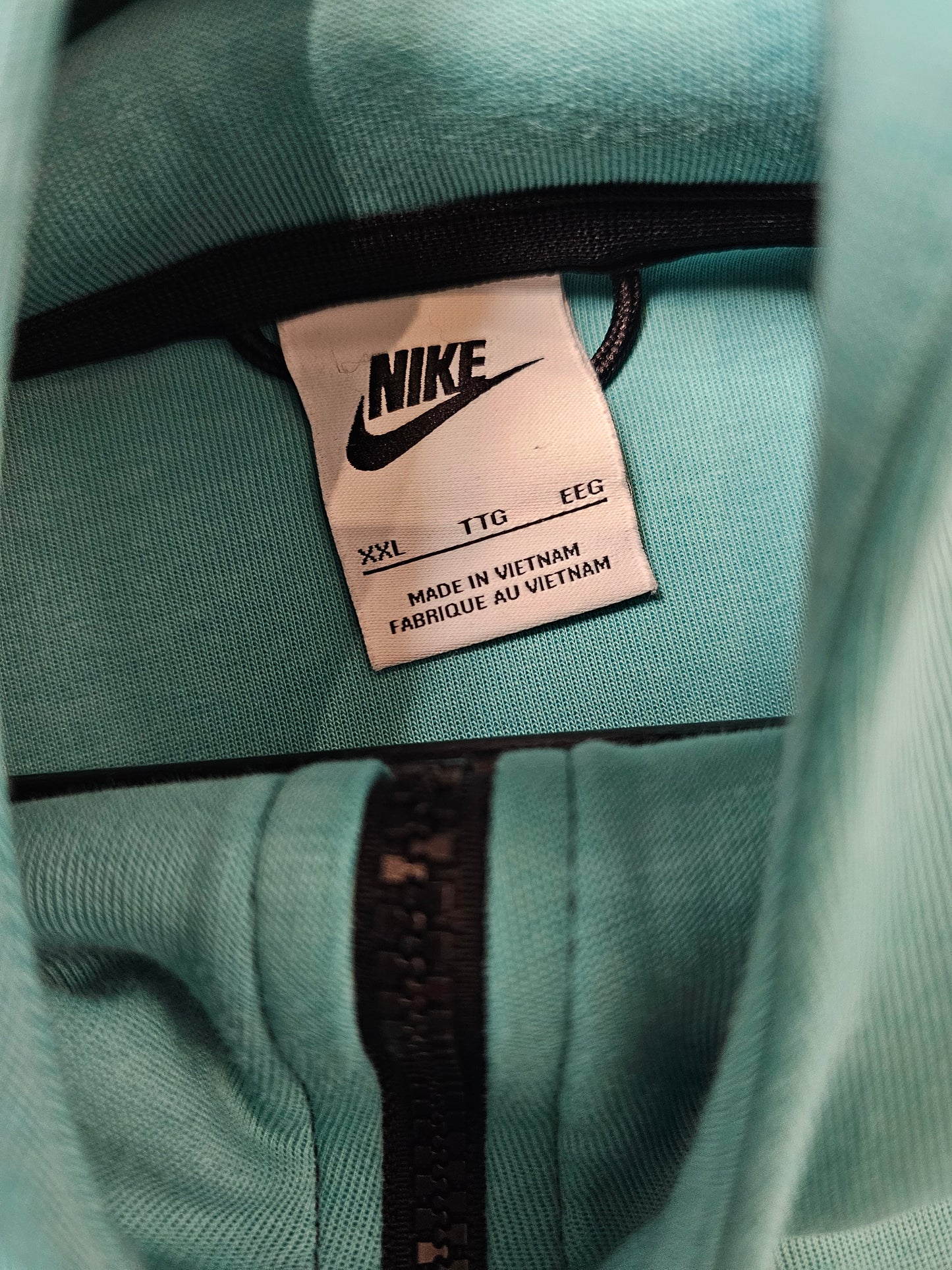 Nike Tech Aquamarine Zip Up Pullover Hoodie