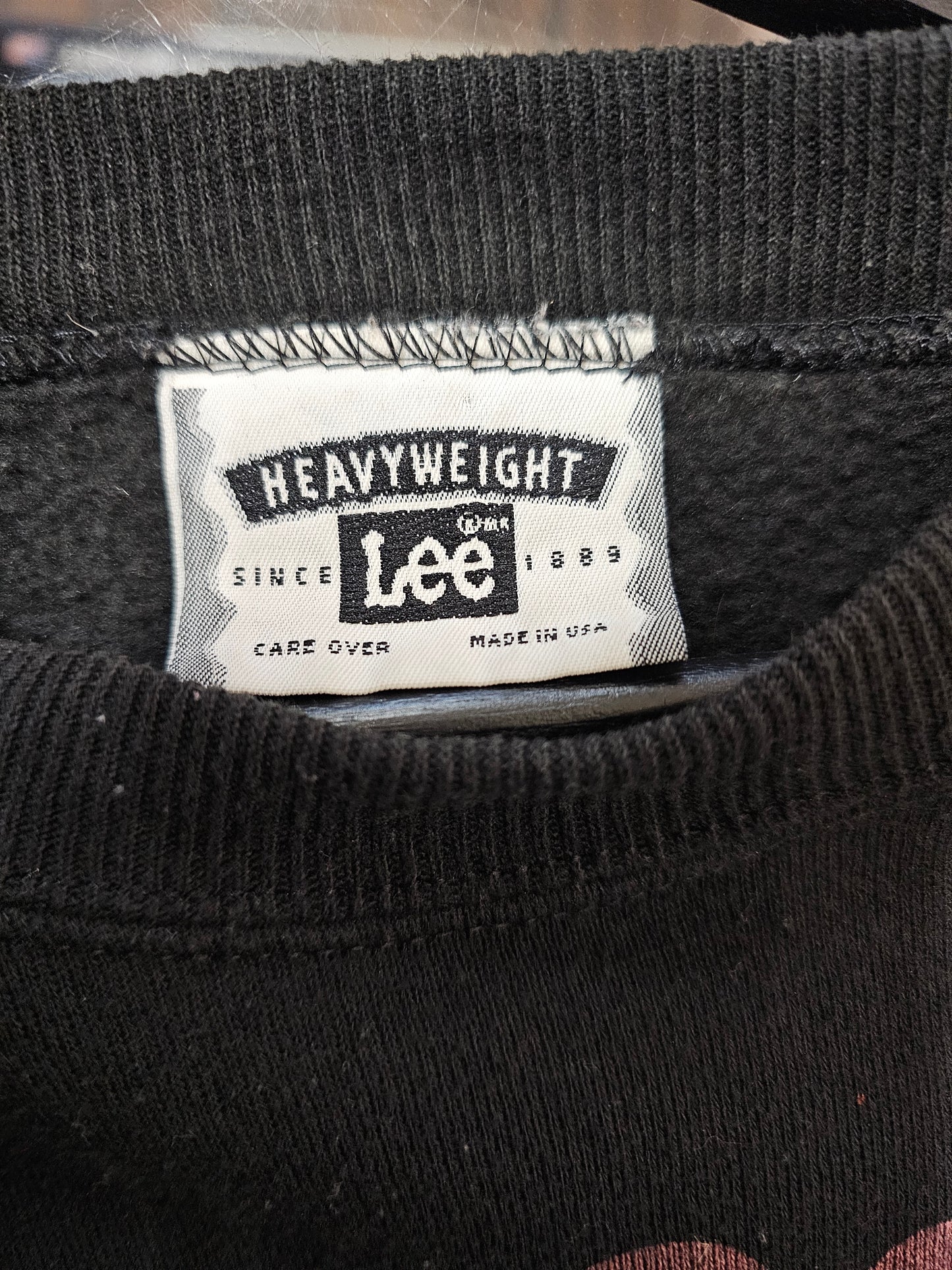 Vintage Heavyweight Lee Silent KnightBlack Crewneck