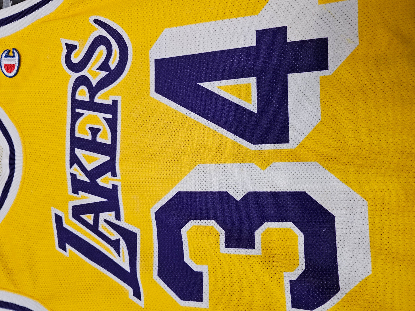 Vintage Champion LA Lakers #34Shaq O'Neal basketball jersey 🏀