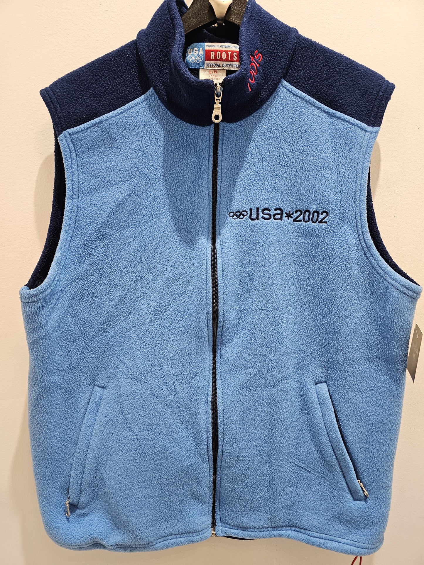 Roots 02' u.s olympic official outfitter fleece vest