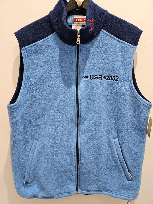 Roots 02' u.s olympic official outfitter fleece vest