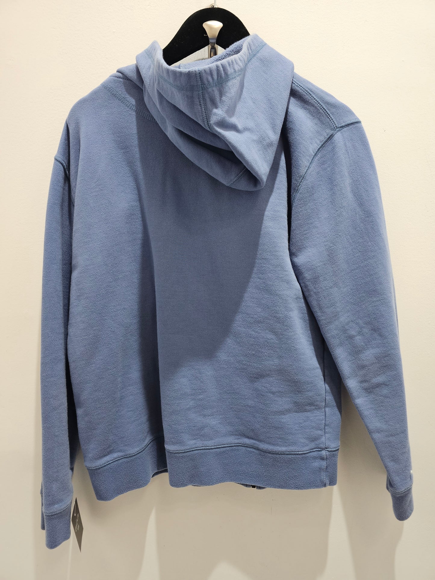 French connection spell out fcuk baby blue zip up hoodie