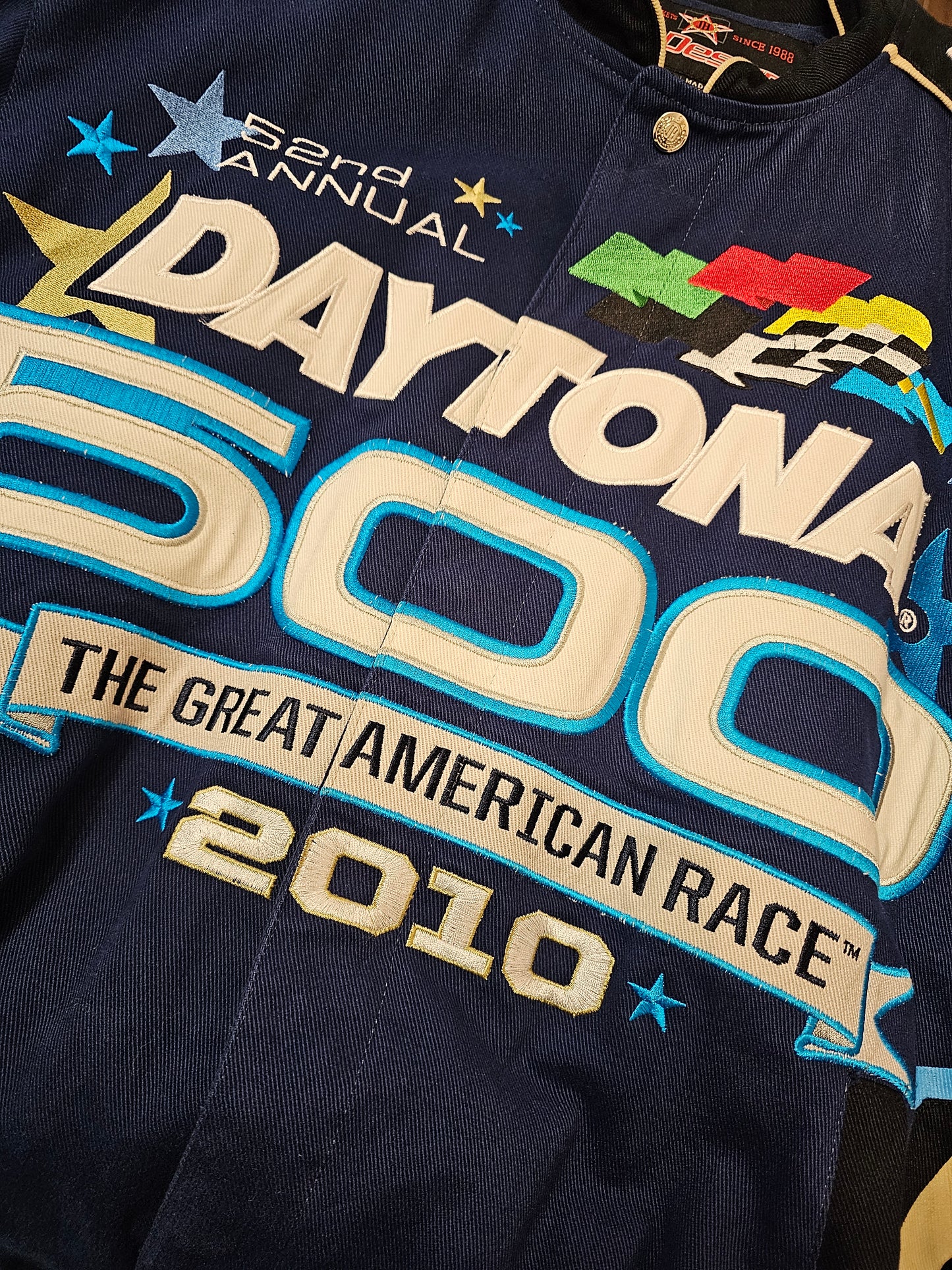 JH design Nascar Daytona 500 buttons racing jacket