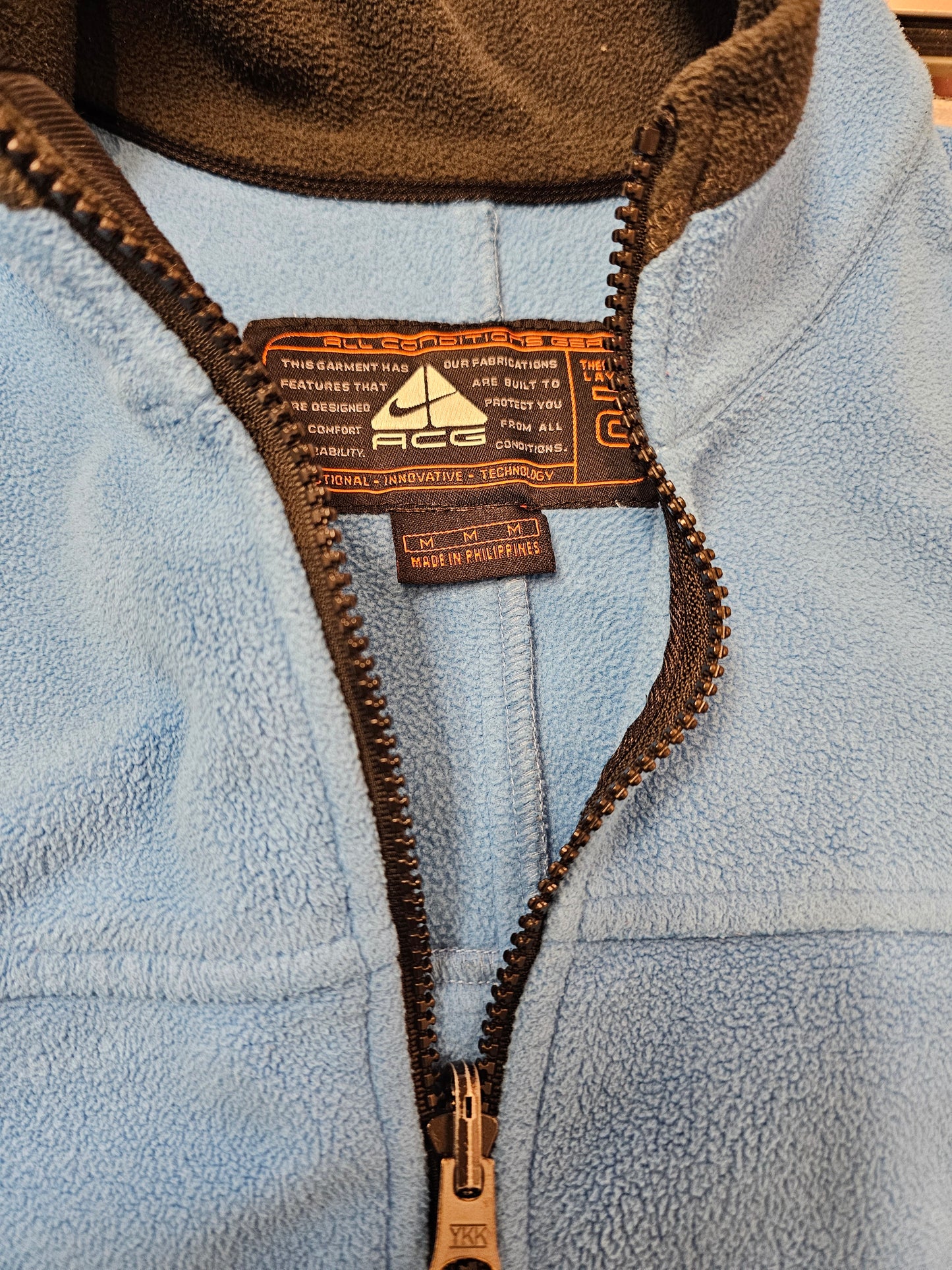 Nike ACG S08 thermal layer 2 baby blue fullzipper sweater