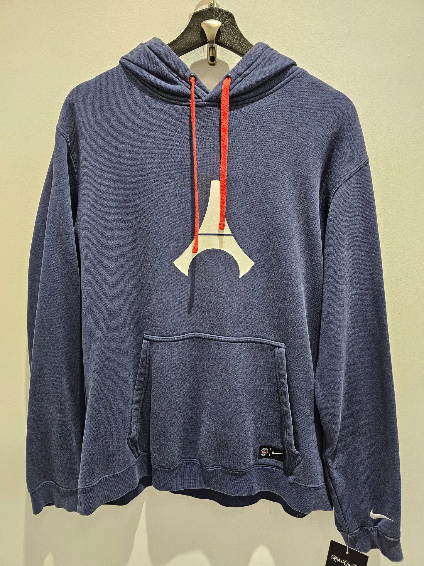 Nike PSG washed navy pullover hoodie