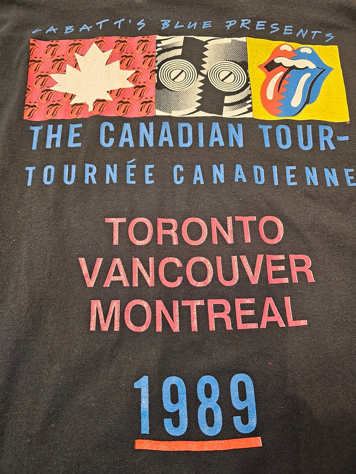 1989 Rolling Stones Labatts Blue The Canadian TournTshirt