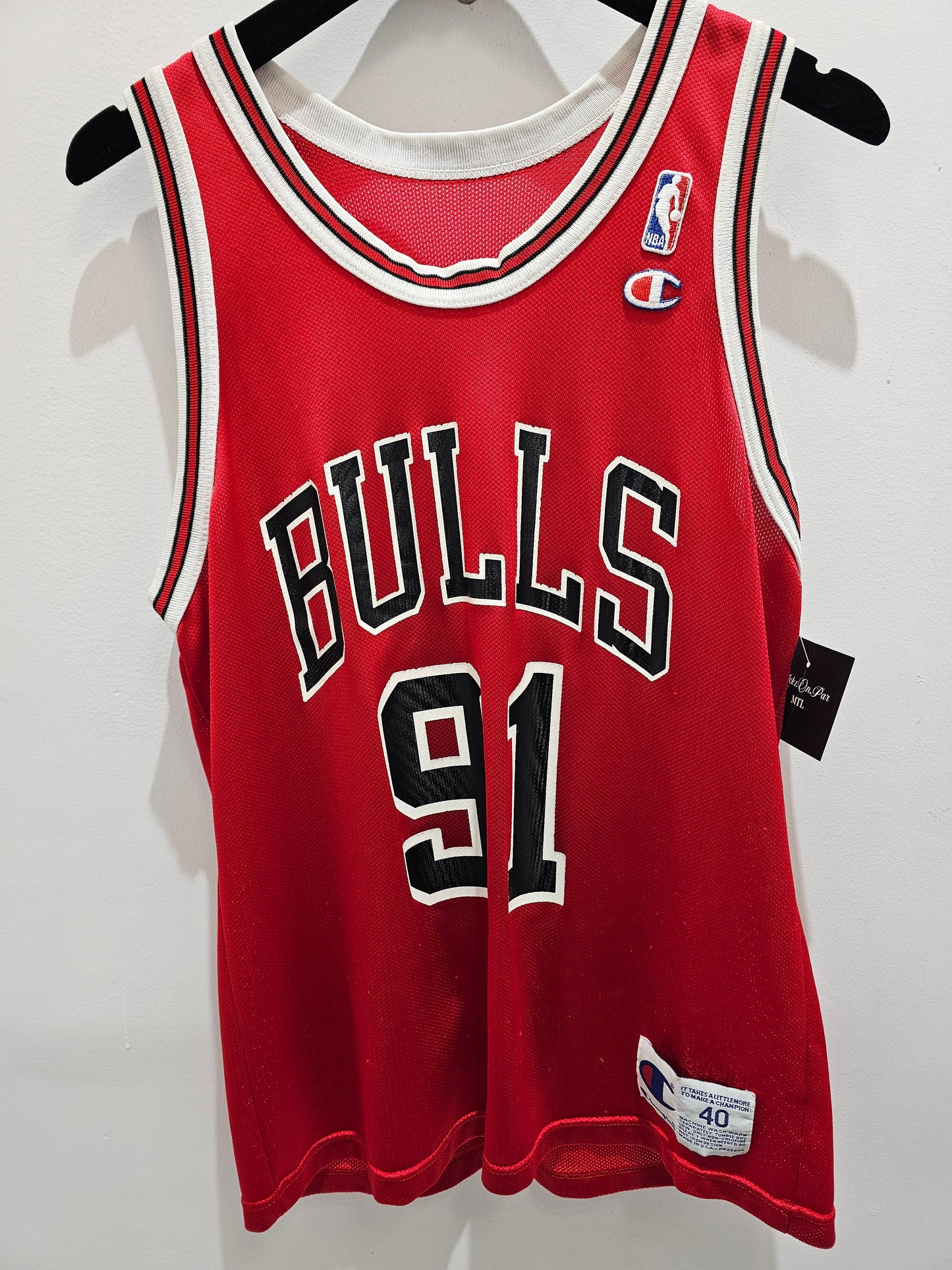 Vintage Champion NBA Chicago bulls  Dennis Rodman #91 basketball jersey 🏀