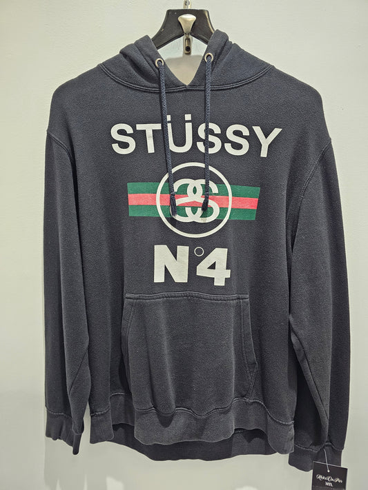 Stussy No4 Black Pullover hoodie