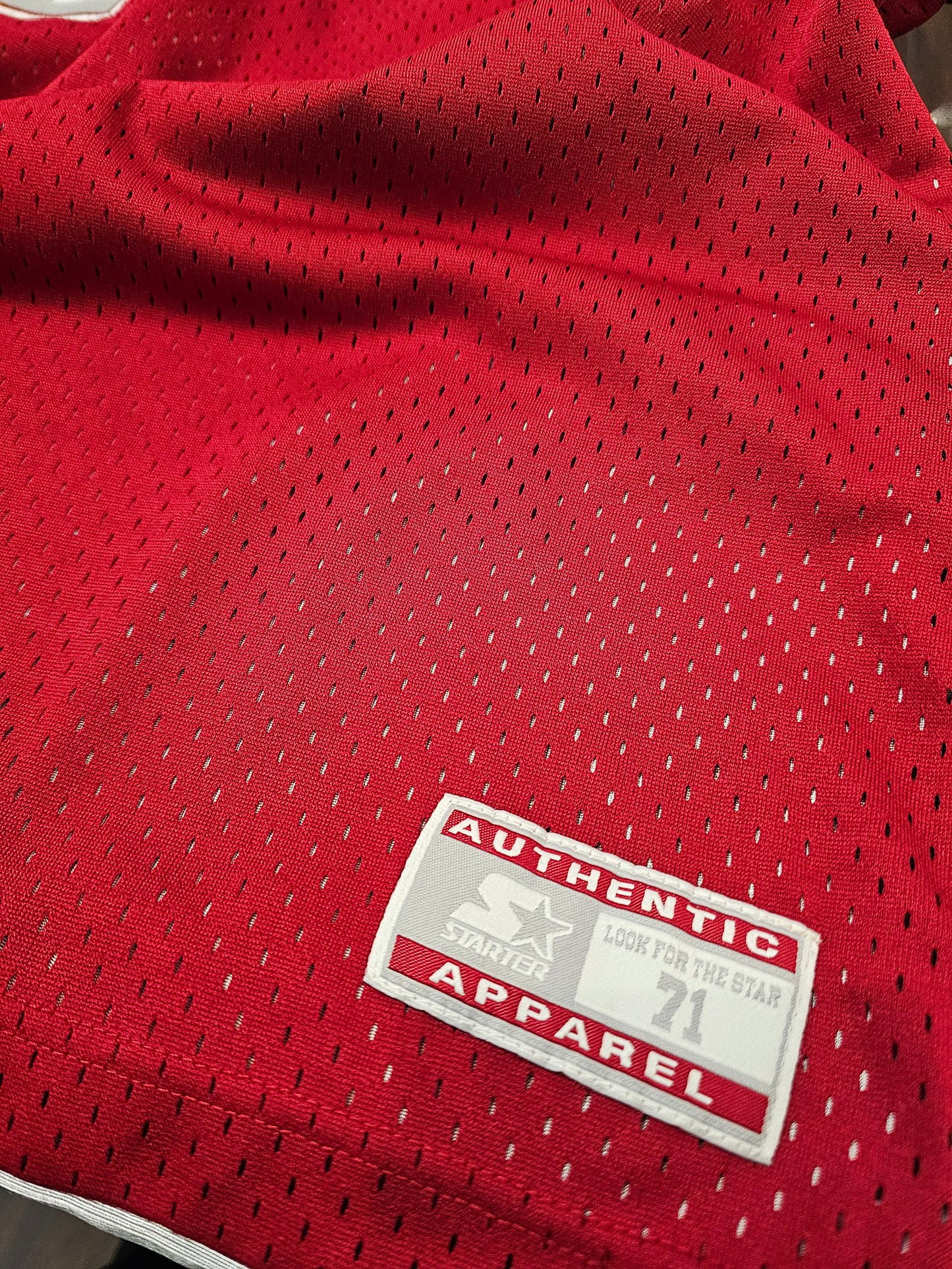 Reversible Starter/West Silver and red jersey