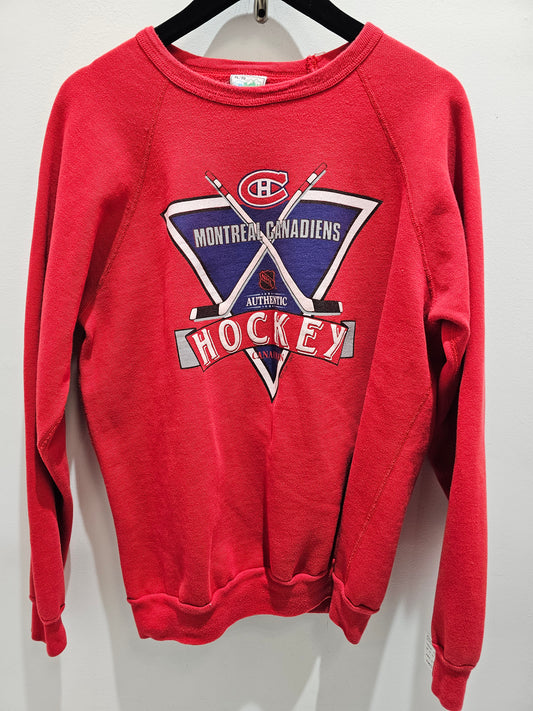 Vintage 1987 waves montreal canadiens hockey red crewneck