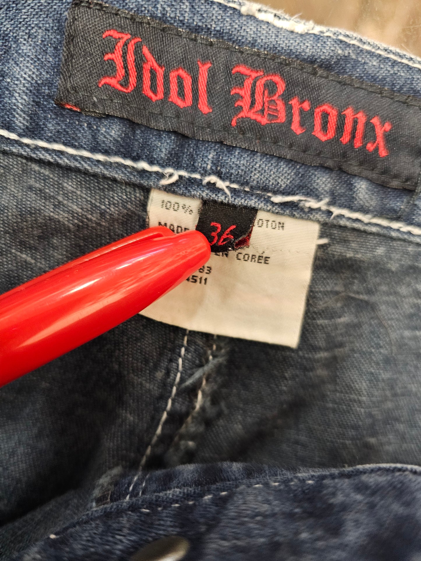 Bronx idol Bronx lines washed denim jeans