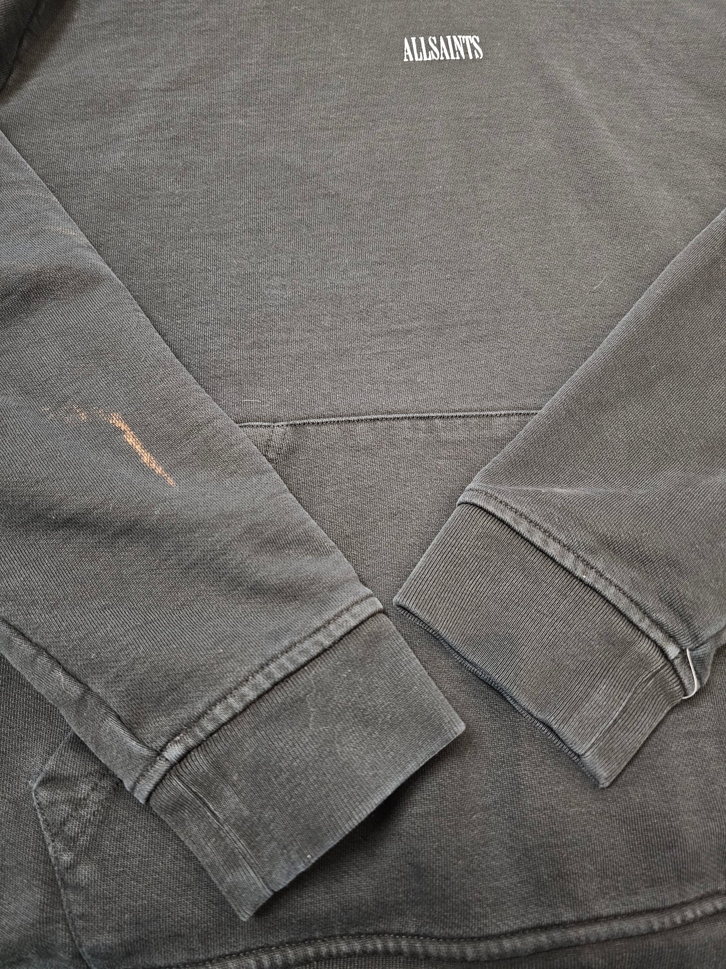 AllSaints classic washed black pullover hoodie